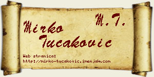 Mirko Tucaković vizit kartica